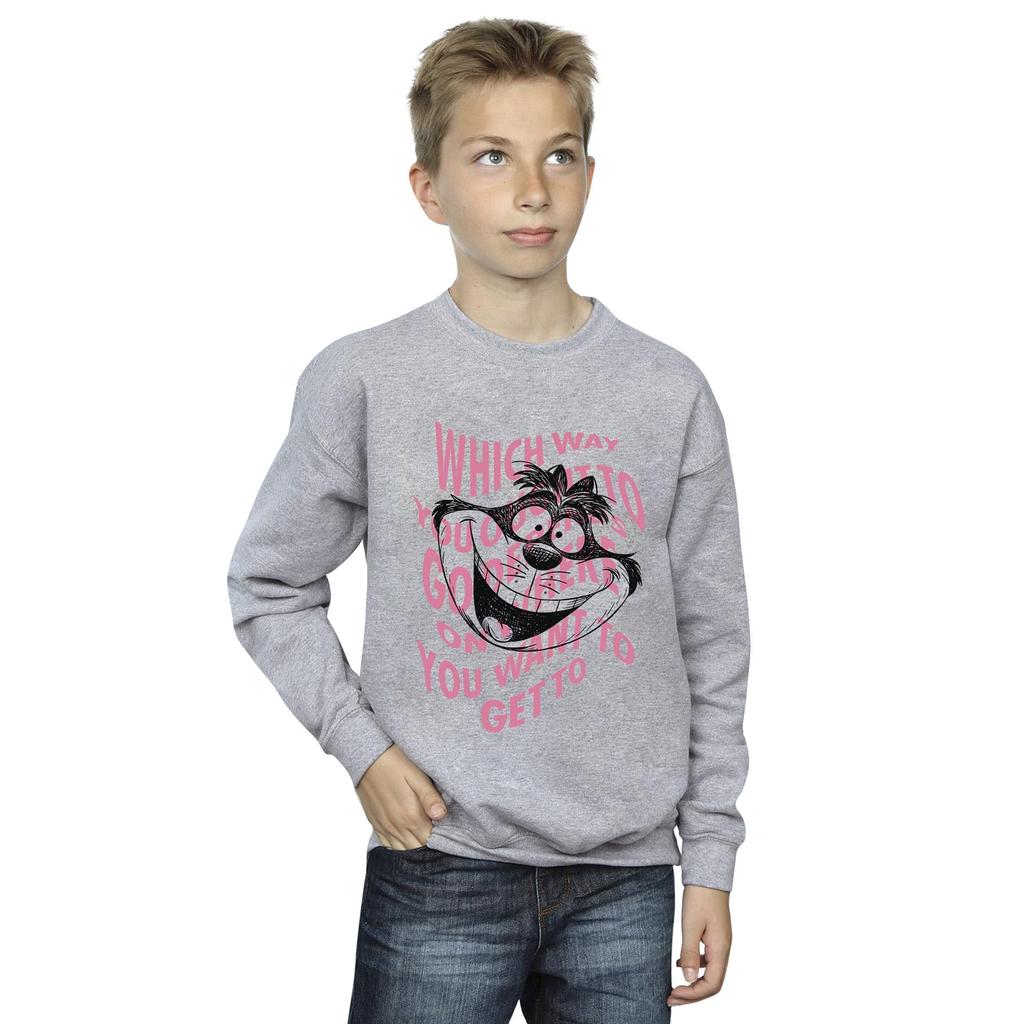 Disney Jungen-Sweatshirt „Alice im Wunderland Chesire Cat“.