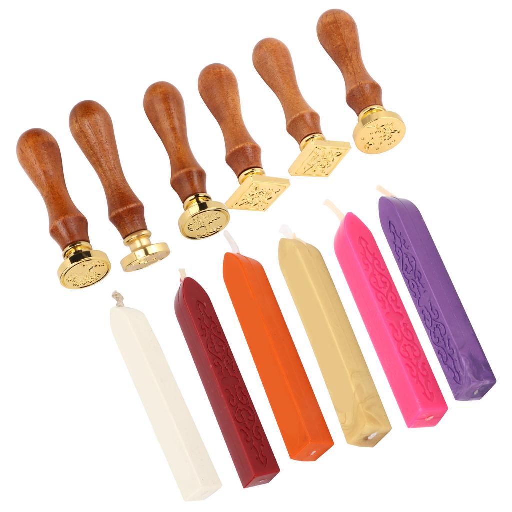 Wax Seal Stamp Kit Clear Pattern   Classic Sealing Kit for Envelopes Invitations Weddin