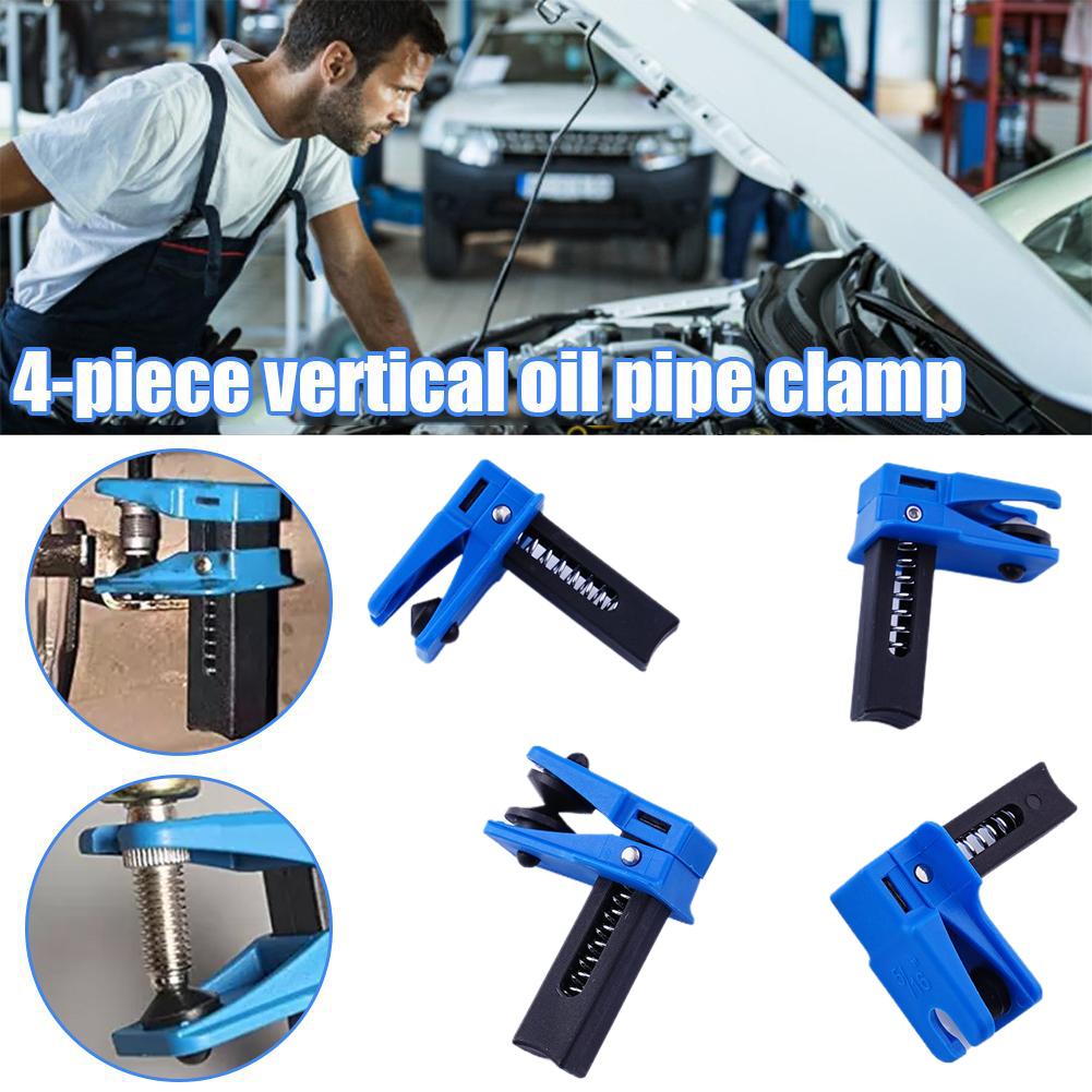 4 Stück Bremsleitungs-Klemme Ölrohr-Stopfen Schlauchleitung Absperrkappen-Set für Auto Motorrad Reparatur Wartungswerkzeuge