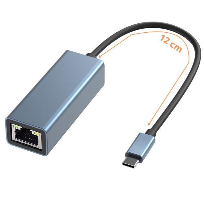 USB-C To Ethernet Adapter - Unspecified - Rj45 - 1000 Mbps - Windows/Mac/Linux Compatible - Network Cable