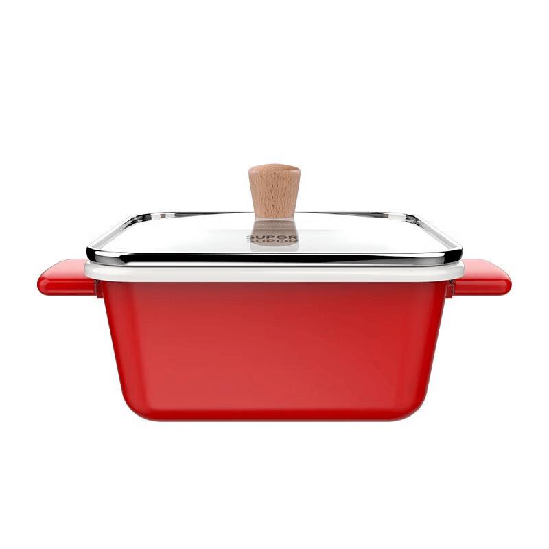 

Supor Lightweight Enamel Square Soup Pot