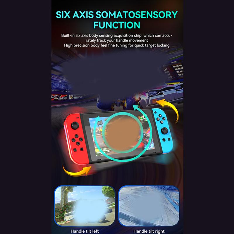 Joypad para interruptor RGB luz de despertar vibração brilho controlador esquerda e direita bluetooth-compatível gamepad para