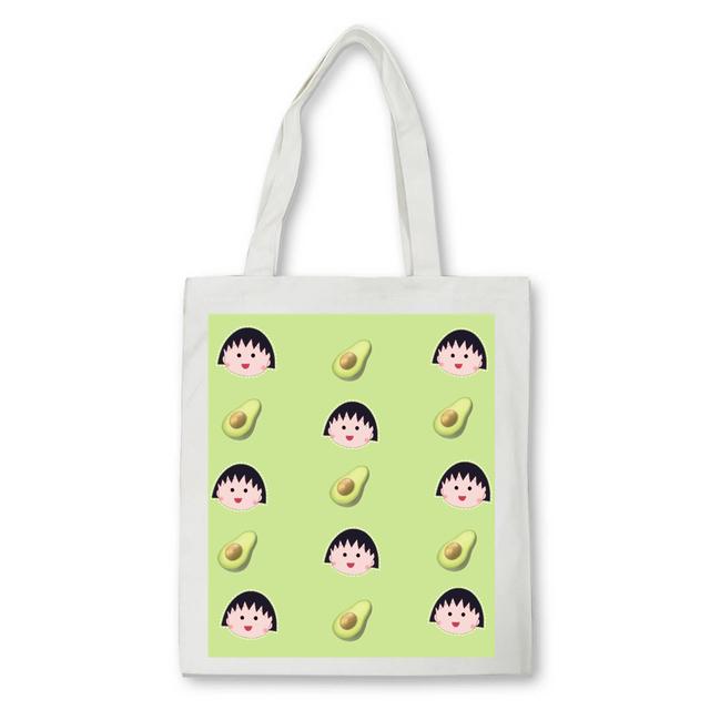 Cartoon avocado Print Canvas Shopping Tote Bag Reusable Women Shopper Bag Fashion Kawaii Female Eco Handbag