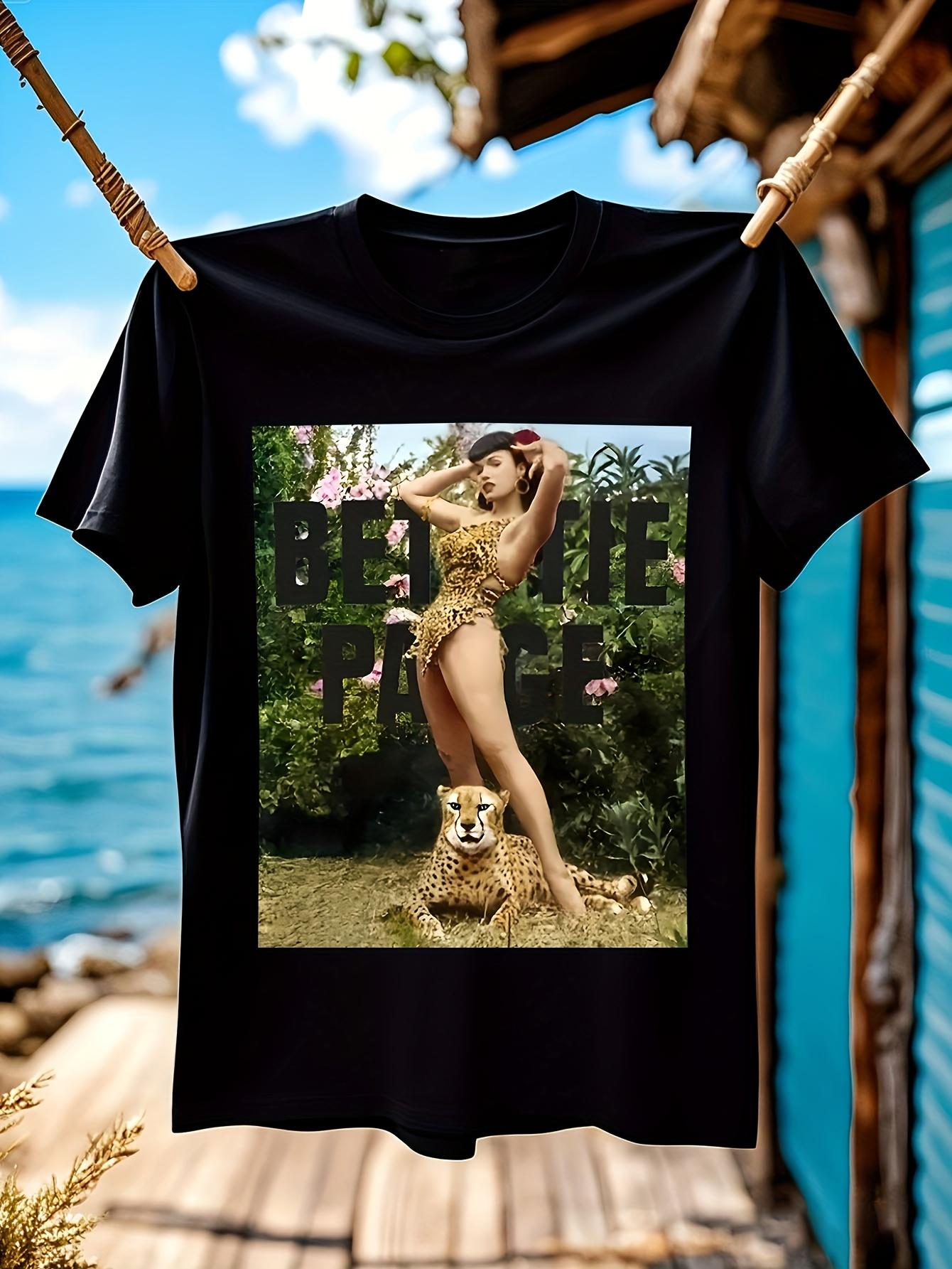 Vintage Tshirt Vintage Bettie Page Jungle Tshirt - Retro ... S