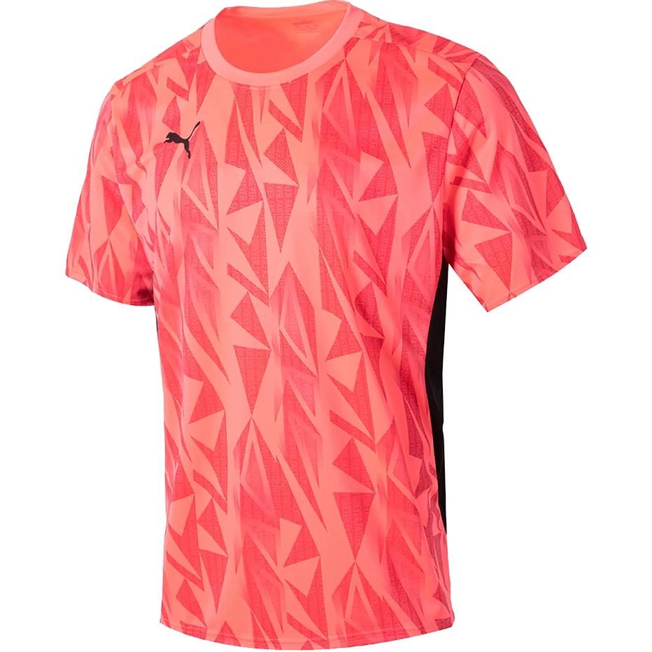 Puma Color Block Design Breathable Training Short Sleeve Football Shirt Men Shirts Pink 659264-57
