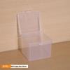 Square Transparent 5-Compartment PP Storage Box for Stationery, Cards, Parts, Jewelry & Cosmetics