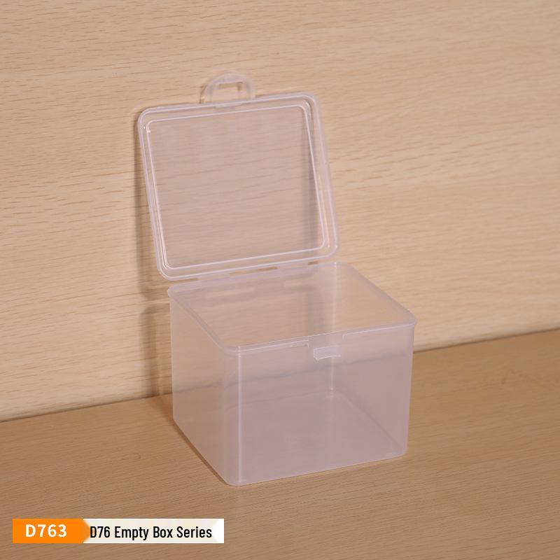 Square Transparent 5-Compartment PP Storage Box for Stationery, Cards, Parts, Jewelry & Cosmetics