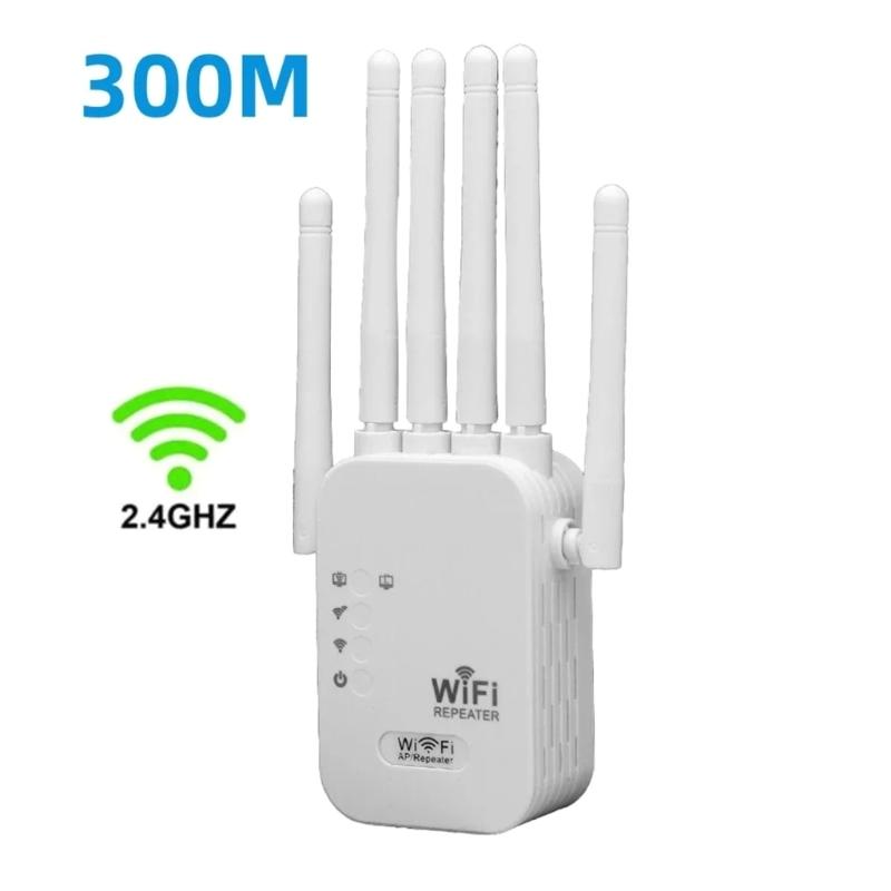 WiFi Extender with 6 Antennas WiFi Repeaters Amplifer 2.4GHz Networks Amplifier WiFi Booster WiFi Signal Booster