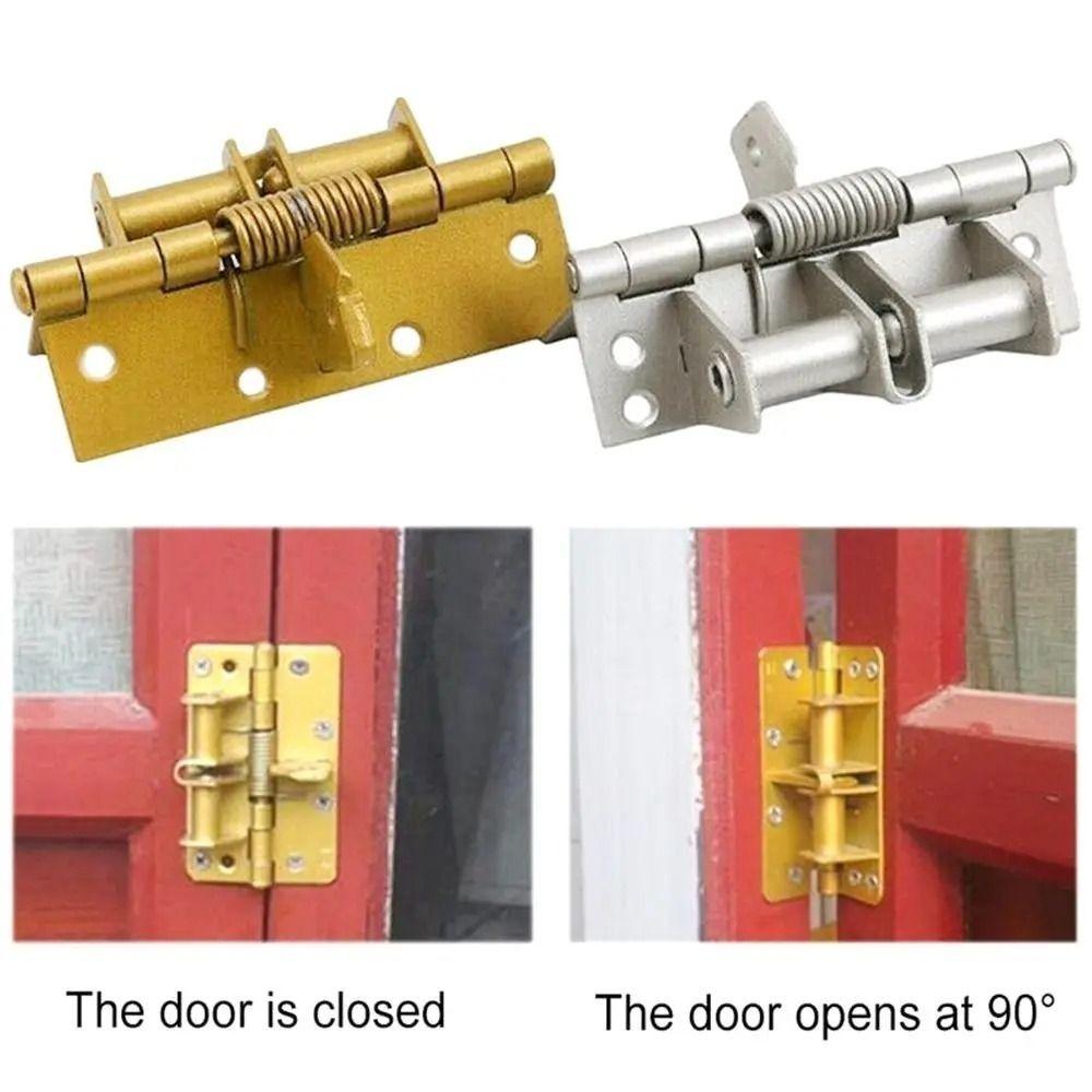 90 Degree Door Closer Self-Closing Right Angle Automatic Closing Hinge Positioning Rebound Invisible Door Spring Hinge