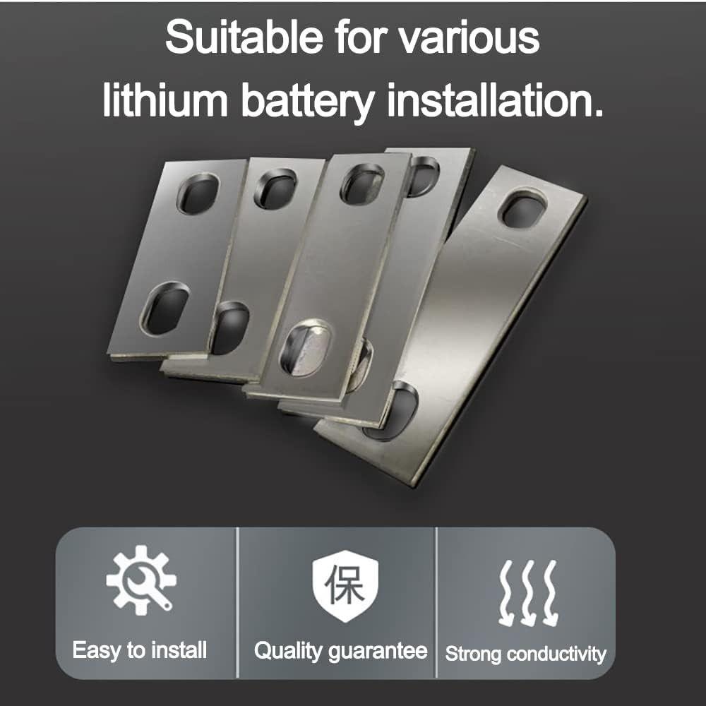 New M6 Bus Bars Connector Flat Nickel-plated Copper Copper Busbar Battery Connector Lifepo4 Cell Lithium