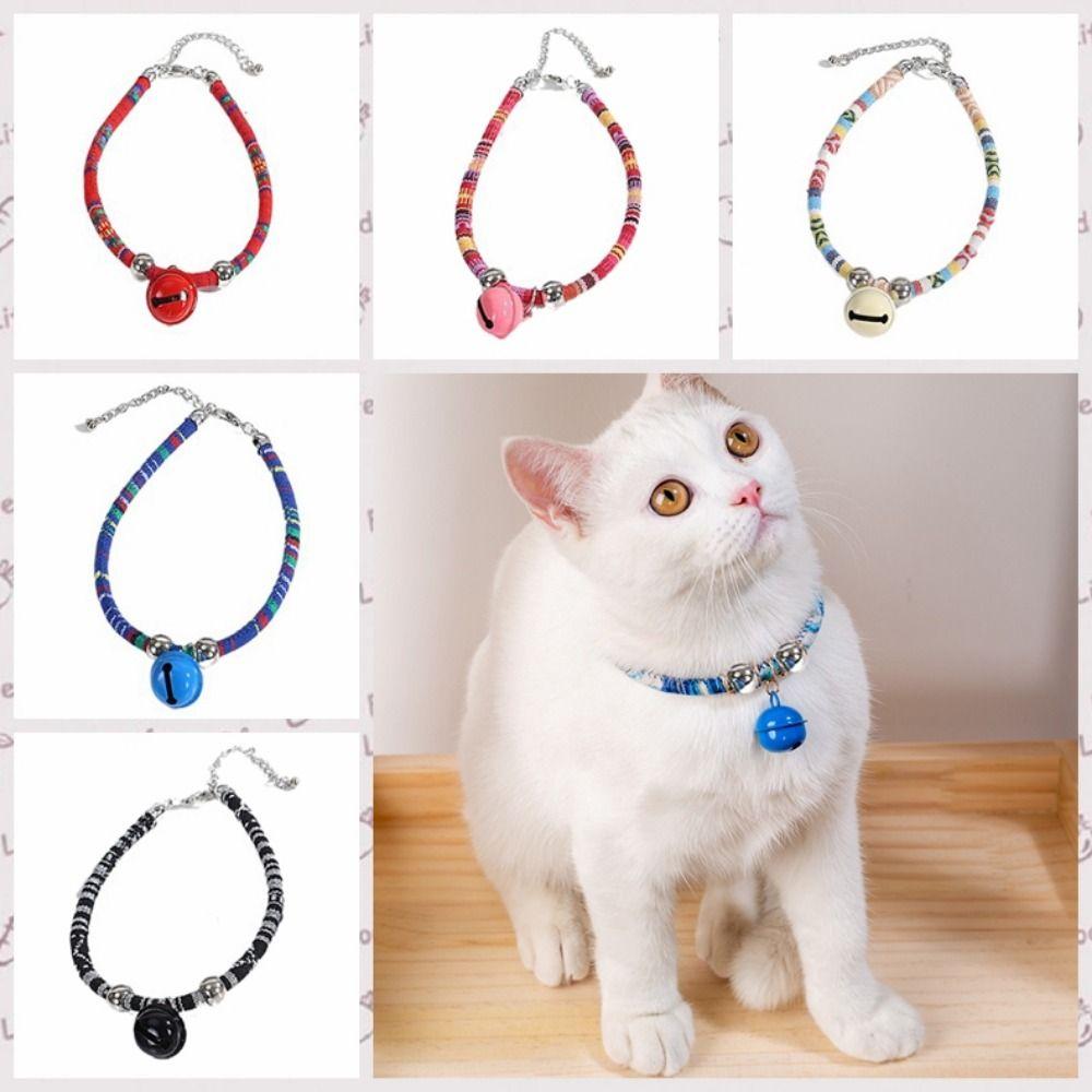 

Cloth Dog Neck Strap Adjustable Cat Necklace Fashion Ethnic Wind Cat Collar Dogs