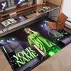 Custom Rug Billie Eilish Pattern Print Name Text Soft Non‑Slip Floor Carpet for Home Indoor Decoration
