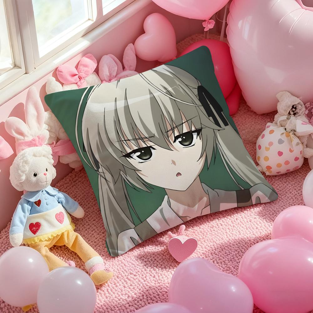 Anime Y-Yosuga no Sora Cushion Cover Pattern Printed Pillowcase for Living Room Sofa Cushion Cover & Bedroom Decor
