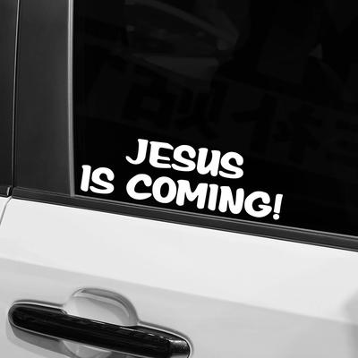 JESUS IS COMING Car Stickers Christian Christ Car Truck Vinyl Decal Creative Vinyl Decorative Decals Auto Exterior Accessories