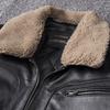 New PU Leather Jacket Men's Leather Jacket with Fur Collar Padded Cotton Trendy Coat