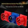 Waterproof Industrial Aviation Plug Connector: Reverse Plug Male-Female, 3-Pin, 4-Hole, 5-Pin, 16/32A-6h