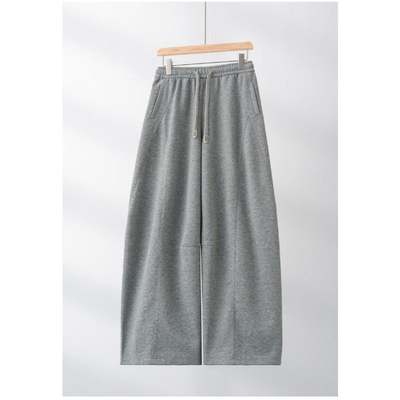 Women Curved Wide Leg Sweatpants Loose Straight Casual Pants Autumn Winter Slimming