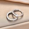 French Retro Zircon-Studded Earrings: Women's Geometric Hoops with Full Zircon Inlay, Simple Fashion.