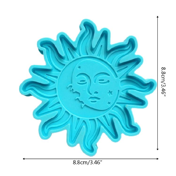 Resin Mold Sun Moon Coaster Silicone Mold for Making Coasters