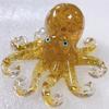 Natural Crystal Gravel Octopus Statue Dropper Resin Reiki Stone Garden Statue Ornaments Office Tabletop Bar Decorative Fun Gift