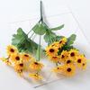 Yellow Artificial Sunflower Bouquets Mini 22 Heads Fake Sunflower with Stem for Home Party DIY Wedding Bouquets Baby Shower Outdoor Indoor Decoration