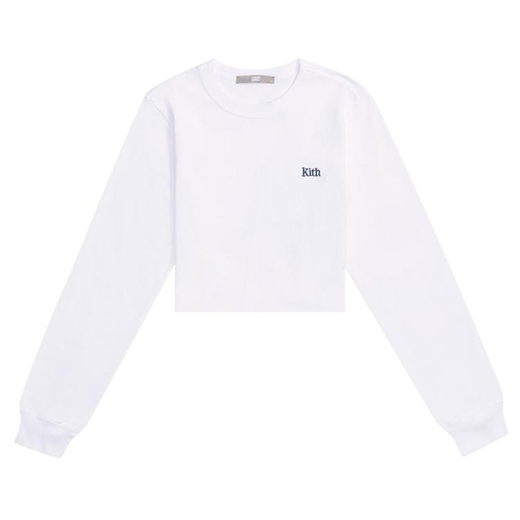 Kith Women Lucy Cropped Long Sleeve II White Women Tops KHW030211-101 XL 9759₽