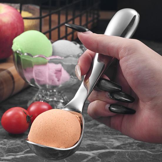 Stainless Steel Ice Cream Scoop Multi-Function Melon Baller for Fruit Desserts Ergonomic Handle Rust-Resistant Dishwasher Safe Kitchen Tool for Home