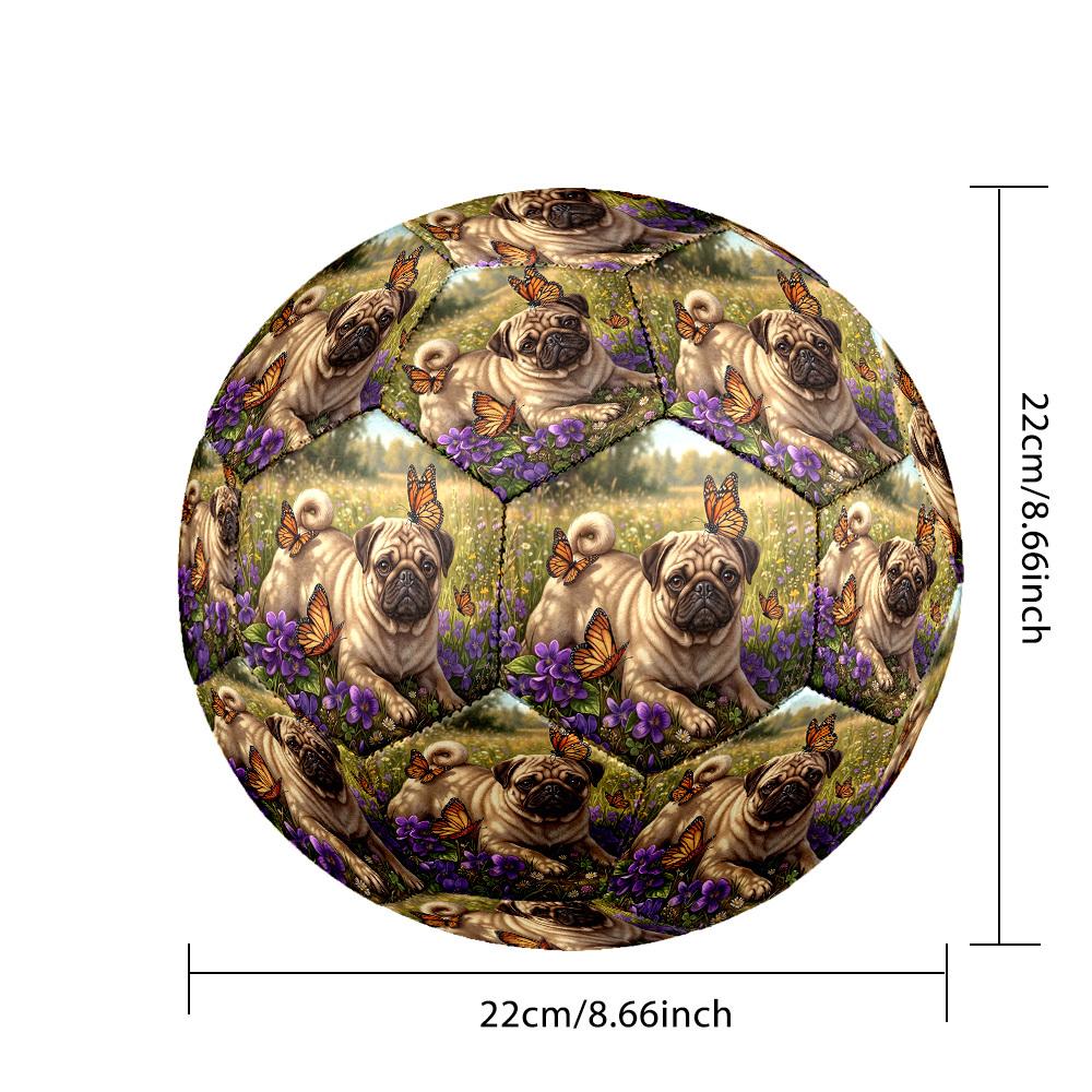 1pc Pug Butterflies Size 5 Soccer Ball Professional Lightweight Durable Match Training Football Indoor &Outdoor Sports BallTraining Ball Y78