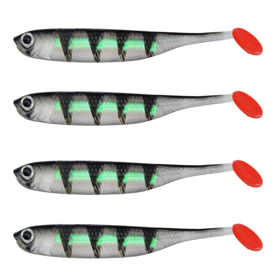4Pcs Fishing Lures Simulated Realistic Fish Eyes Handmade Anti-break Angling PVC T Tail Hollow Fishing Baits Fishing Accessories