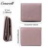 "Genuine Leather Women's Coin and Card Holder Wallet - Soft, Short, First Layer Cowhide"