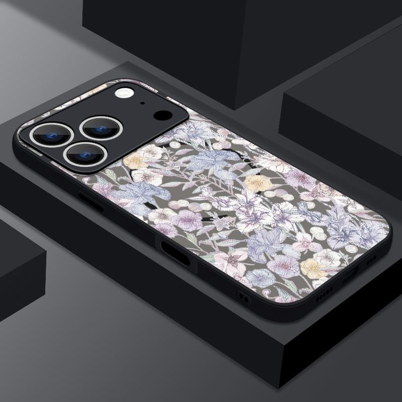 Vintage Floral Pattern Case For iPhone 17 Pro Max Magnetic For Magsafe Matte Cover For iPhone 16 Pro Max 15 14 13 16E Air