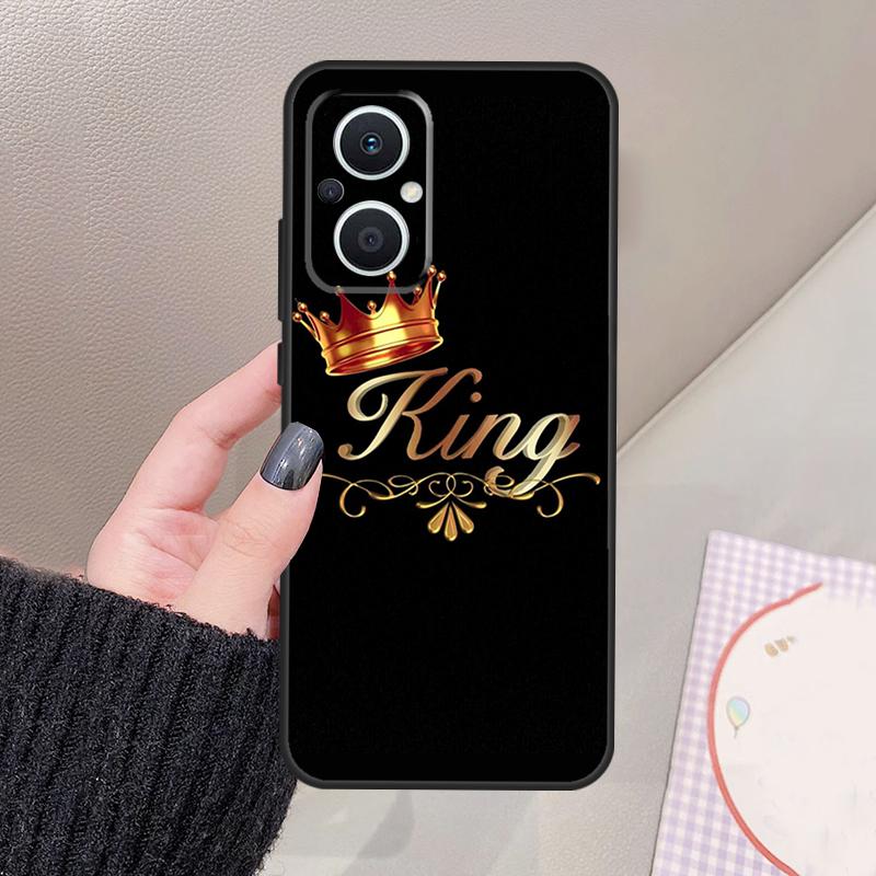 Queen King Crown Funda For OPPO Reno 13 11 12 14 Pro 13F 14F 12F 11F 7 8 Lite OPPO Find X5 X6 X8 X9 Pro Case