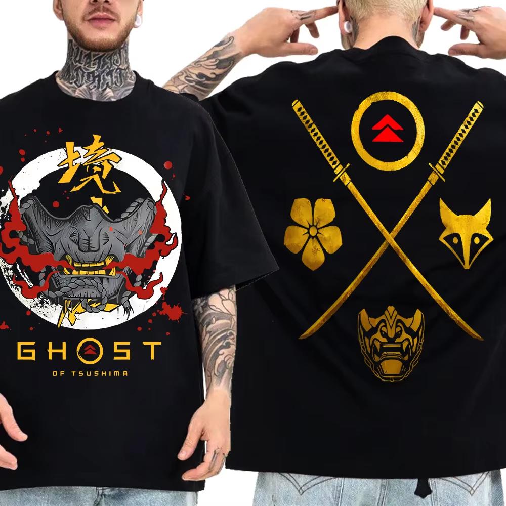Maglietta Grafica Ghost Of Yotei Maglietta da Gioco Moda Estiva Sportiva Cotone Puro Maglietta da Uomo Abbigliamento per Bambini Tee Y2k Donna