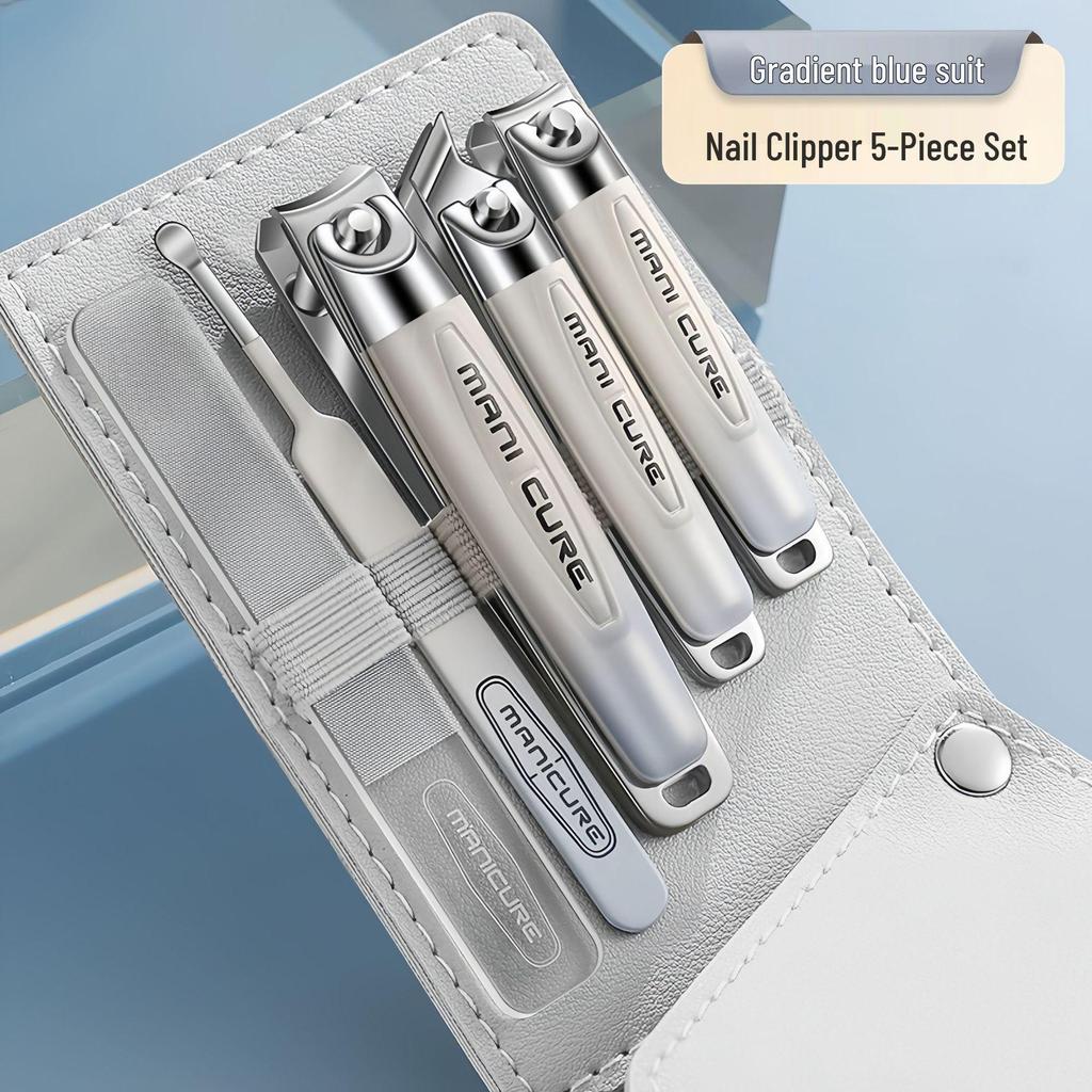 Stainless Steel Cuticle Nipper and Nail Clipper Set with Lightweight Nail File for Manicures.