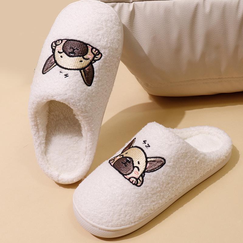 

Новый удобный домашний милый мультяшный храпящий пес зимние хлопковые тапочки мужские и женские парные толстоподошвенные теплые хлопковые тапочки 44-45