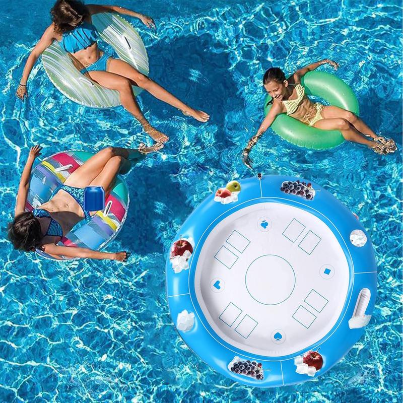 

Pool Floating Table Card Playing Desk Inflatable Foldable Pool Game Table Food Drinks Holder For Beach Lake Cruise Camping CHINA