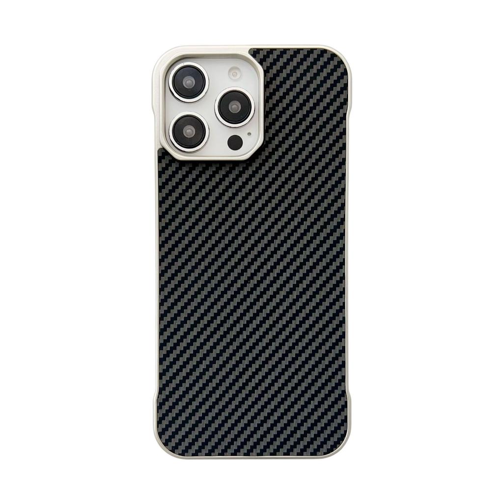 Suitable for IPhone16 Borderless Carbon Fiber Phone Case, Apple 15proMax High-end Feel Anti-drop 14 Protective Case