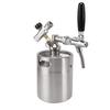 Mini butoi din oțel inoxidabil, 2L, cu injecție ușoară, reglabil, sistem de distribuție de bere acasă, ecartament 60PSI