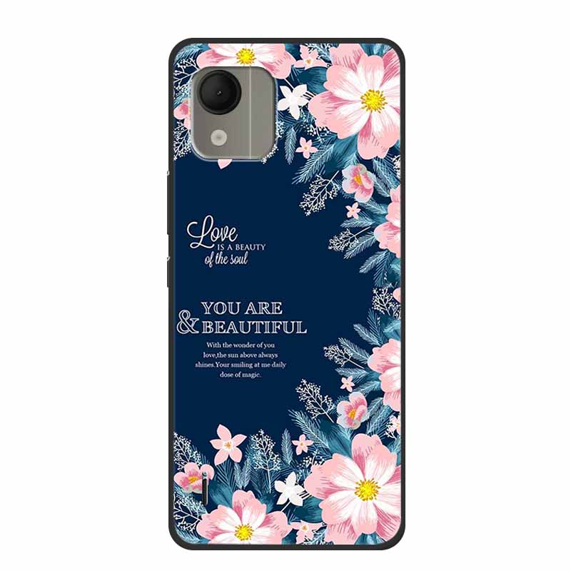 For Nokia C110 4G Case Luxury Silicone Back Cover for NokiaC110 Phone Coque C110 2023 Protector Shockproof Colorful Capas Bumper