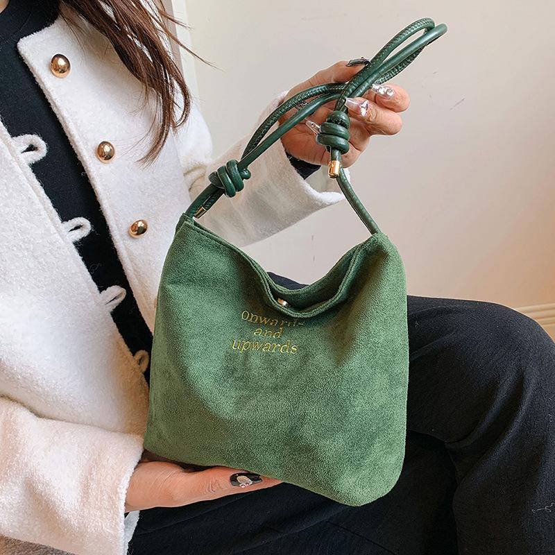Sandblasted Women's Bag Lightweight Texture Versatile Autumn and Winter Unique Design, Fashiable Single-shoulder Crossbody Bag