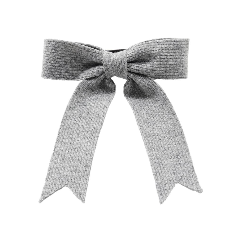 1ks Podzimní a zimní jednoduchý vlněný pletený motýlek s vlaštovčím ocasem streamer spona do vlasů vlasová ozdoba je vhodná pro ženy k nošení