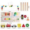 CARLOBO Wooden Educational Toy for Montessori Table Integrated Wooden Multifunctional Play Table with Addictive Perfect Gift for Boys and Ages Safe