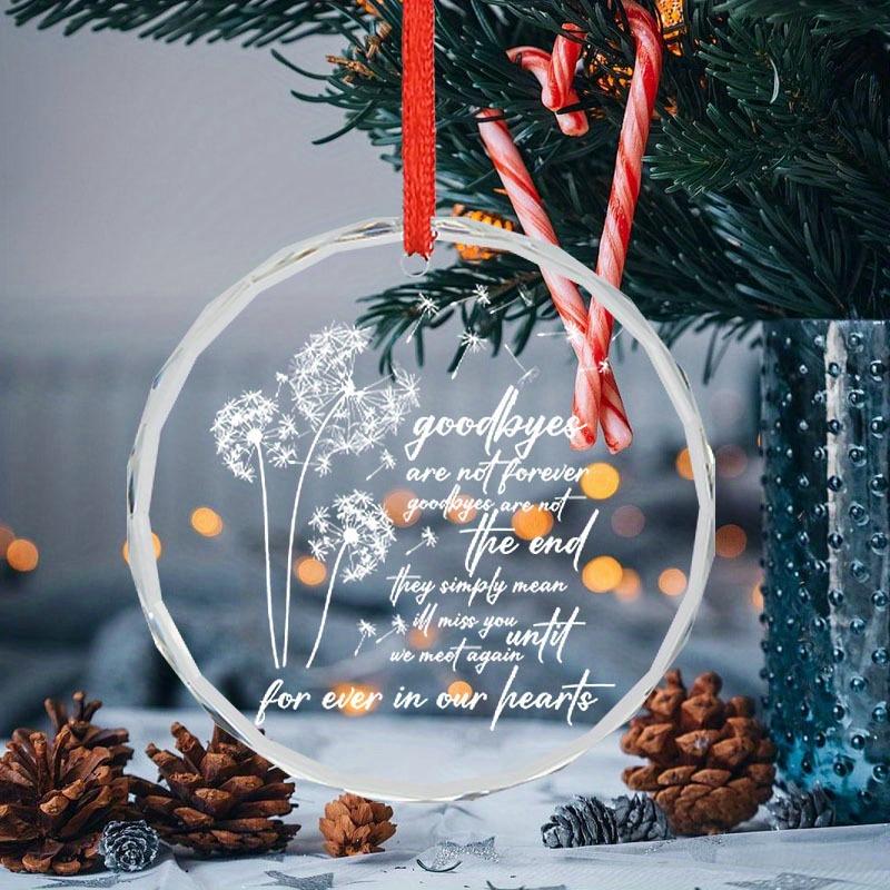 1pc/2pcs Memorial Gifts - Sympathy Gifts for Loss of Loved One, Mom, Dad - Bereavement Remembrance Grief Christmas Ornament -Glass Sympathy Ornament