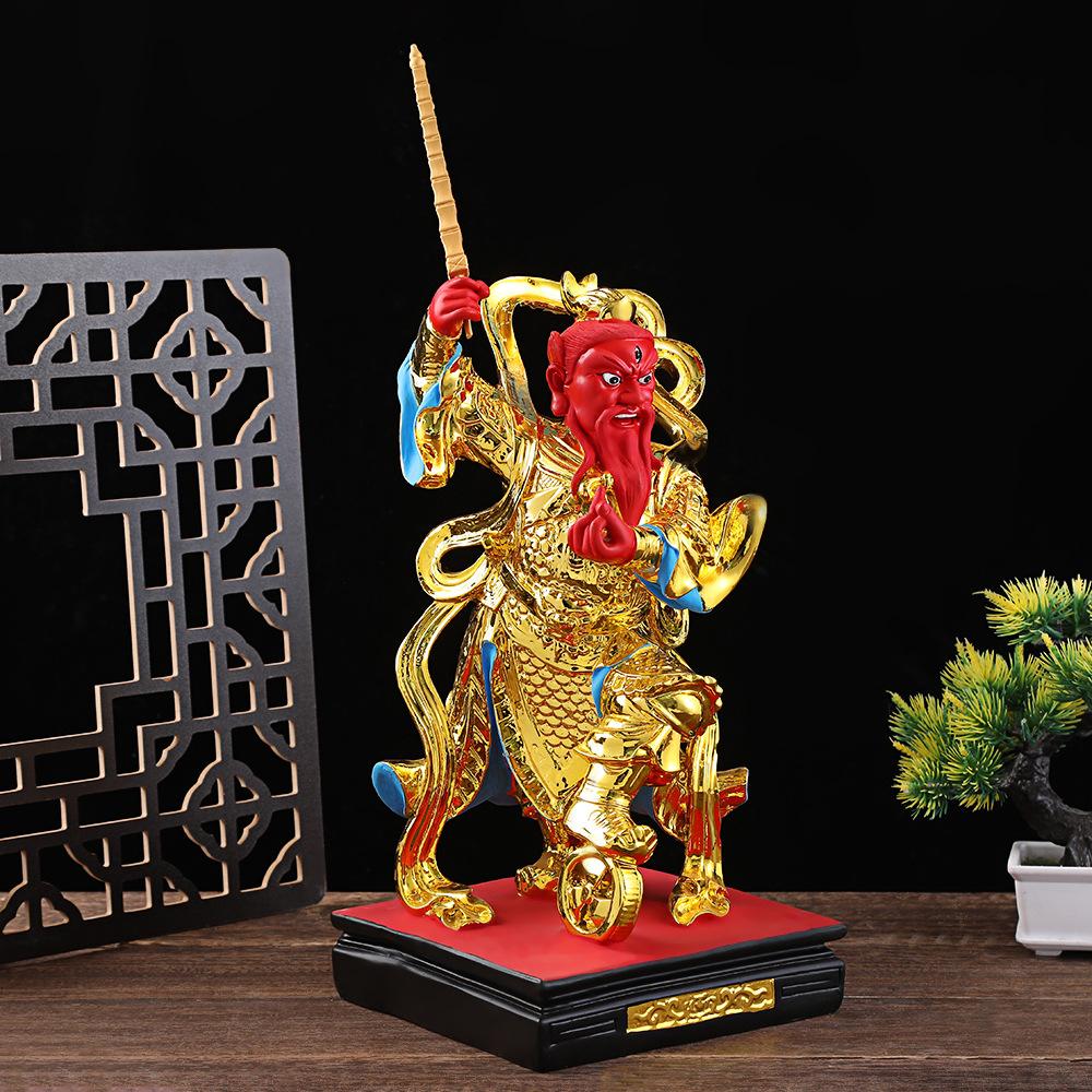 Resin Household Offering God Statue Protecting Fire King Tianjun God Statue Ornament