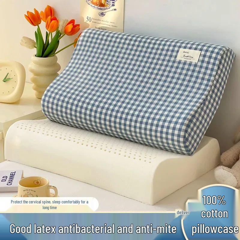 G5ZG5Z Latex Pillow: Removable, Washable Core for Kids & Babies; Neck Support for Cervical Vertebrae; Ideal for Primary School & Kindergarten.