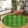 1pc Soccer field Pattern Office Round Rugs, Under Chair Round Rugs for Living Room, Bedroom, Bathroom Decoration Carpet 091871