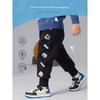 Boys' Fleece-Lined Pants, Children's Winter Thickened Warm Sweatpants, Integrated Fleece Joggers, Faux Lamb Wool Cuffed Cotton Pants
