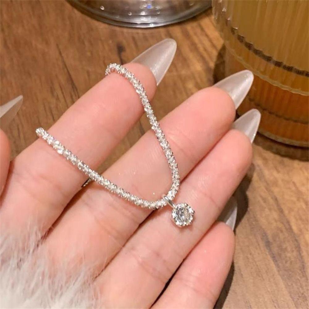 Gracile Women Anklet Chain Solid Color Rhinestone Foot Chain Trendy Sparkling Anklet Bracelet  Lady