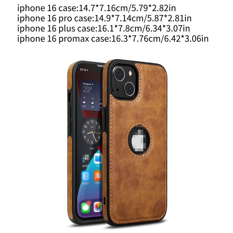 Chic Faux Leather Iphone 16 Case Versatile Protection With Magnetic Closure Design