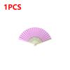White Purple Foldable Paper Fan Portable Chinese Bamboo Fan Wedding Gifts For Guest Birthday Party Decoration Kids Painting